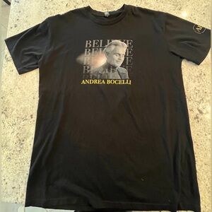 Mens size XL Andrea Bocelli Believe Tour T Shirt